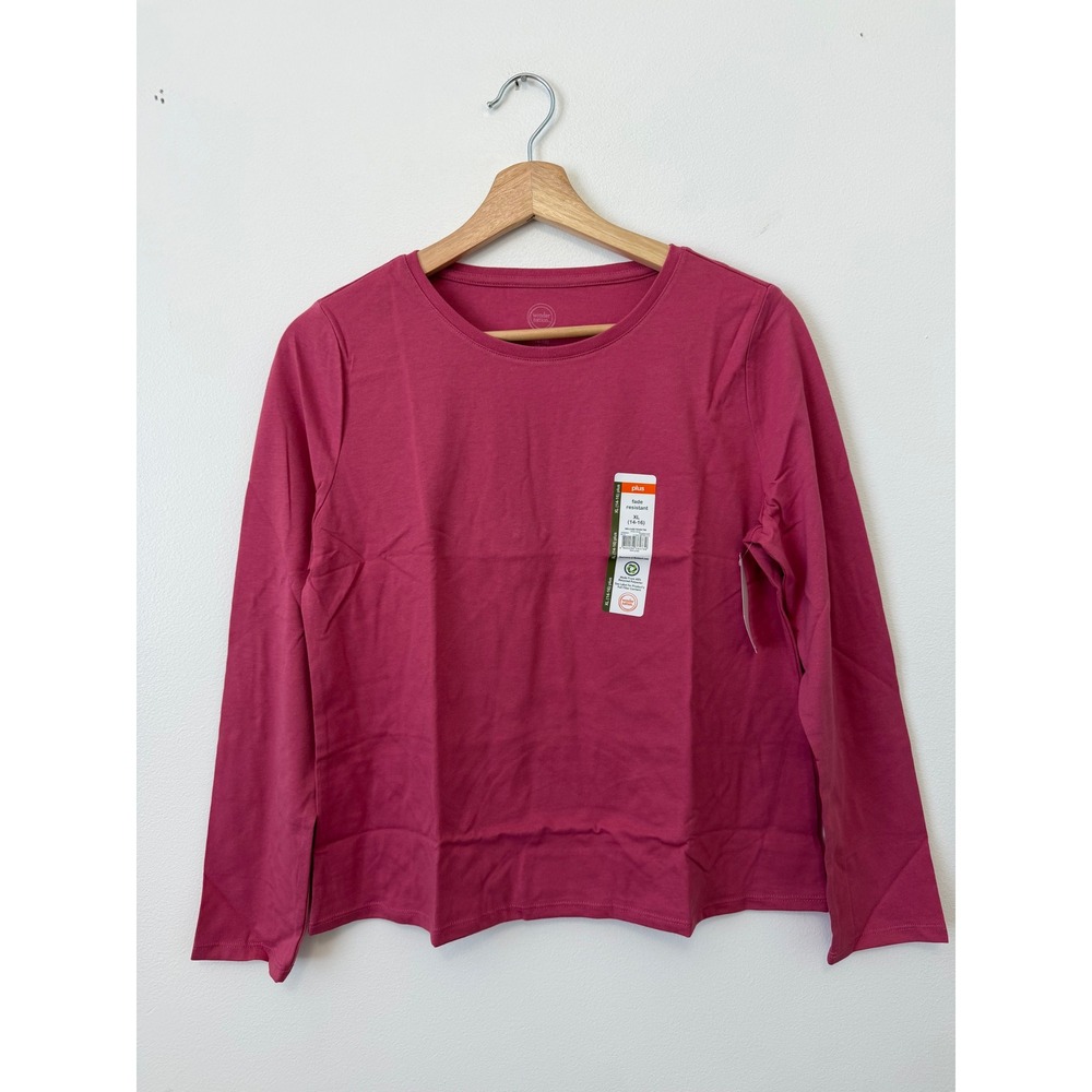 Wonder Nation Girls' Long Sleeve T-Shirt – Pink – Size XL (14-16 Plus) – NWT